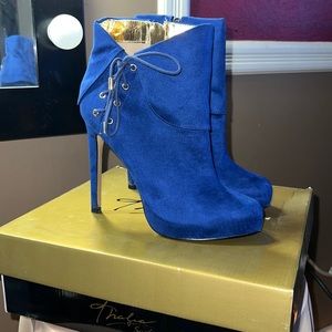Thalia Sodi Women’s Size 8 Cobalt Blue Bootie Heels